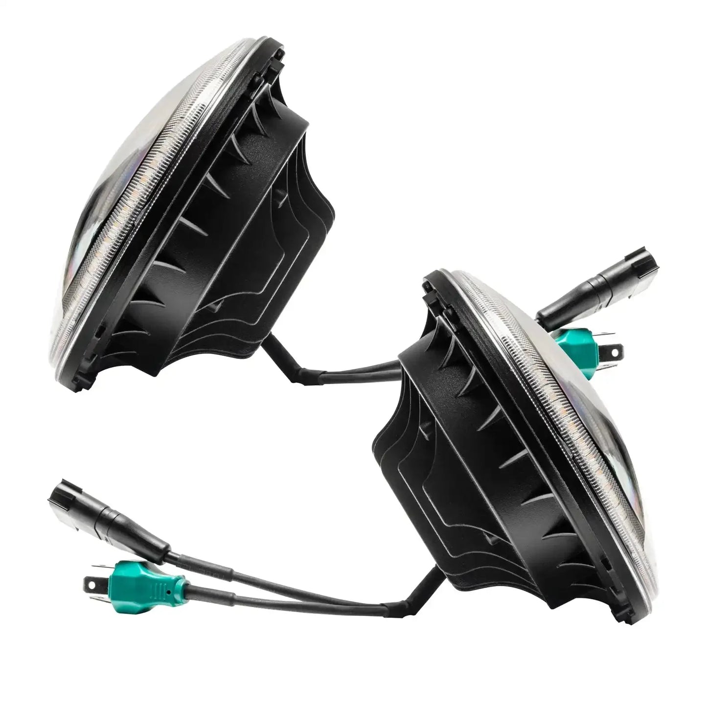 2007-2018 Jeep Wrangler JK Switchback LED Halo Headlights- DRL and Turn Signal by ORACLE Lighting