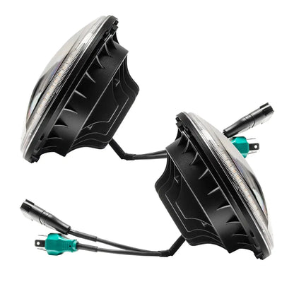 2007-2018 Jeep Wrangler JK Switchback LED Halo Headlights- DRL and Turn Signal by ORACLE Lighting