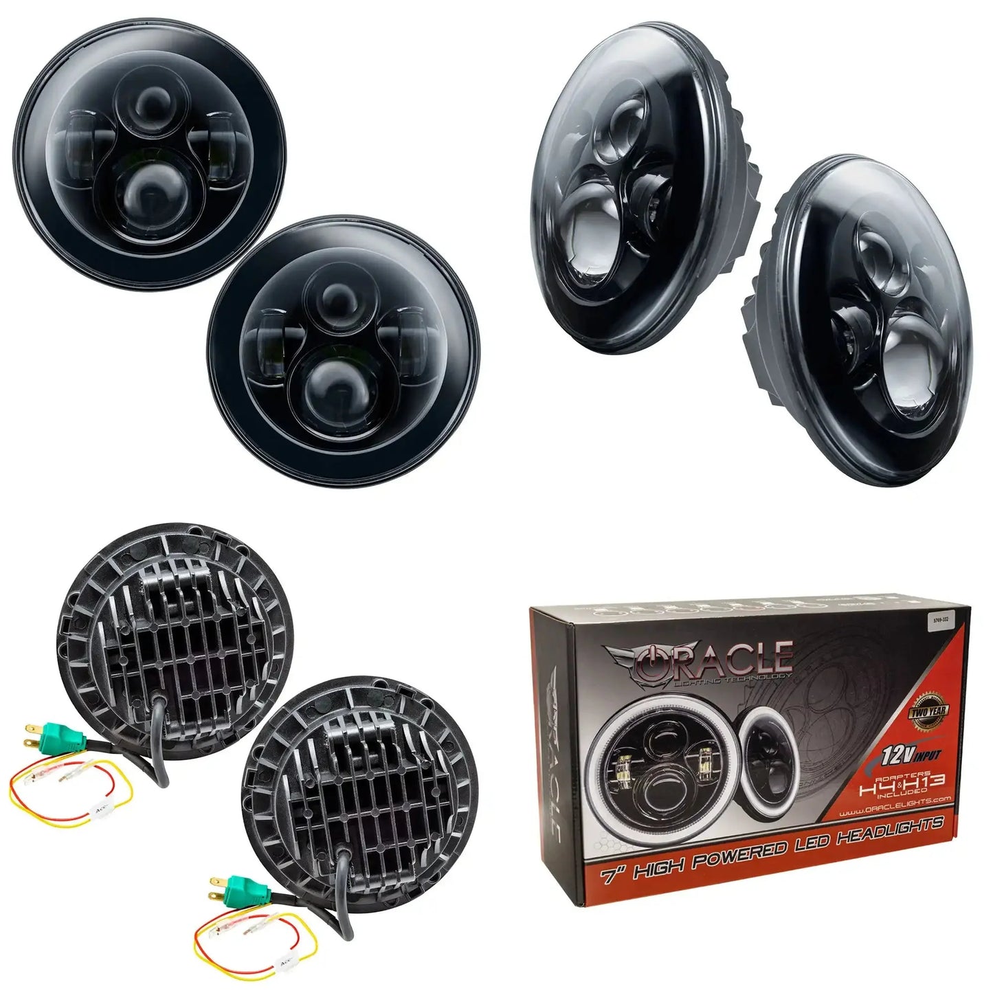 7" High Powered LED Headlights | DOT Certified Sealed Beam Replacement | Jeep Wrangler & Classic Cars by ORACLE Lighting