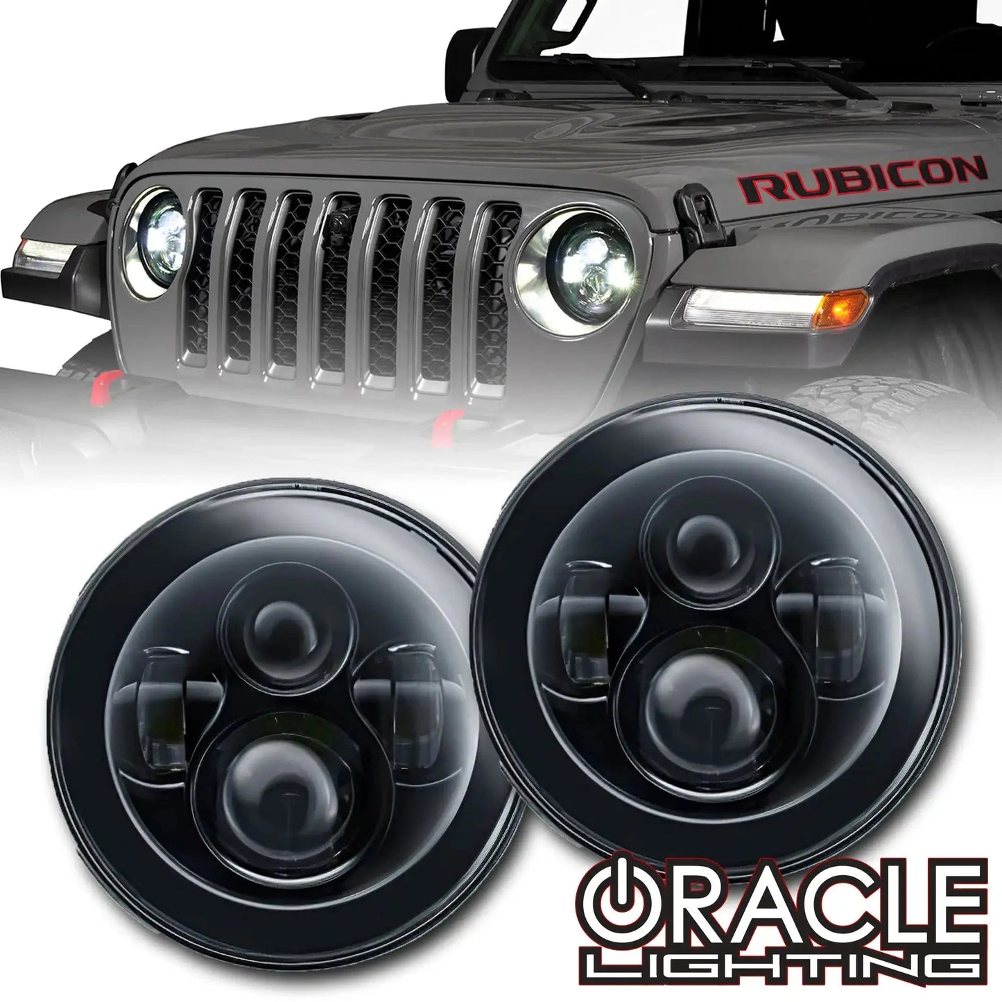 7" High Powered LED Headlights | DOT Certified Sealed Beam Replacement | Jeep Wrangler & Classic Cars by ORACLE Lighting