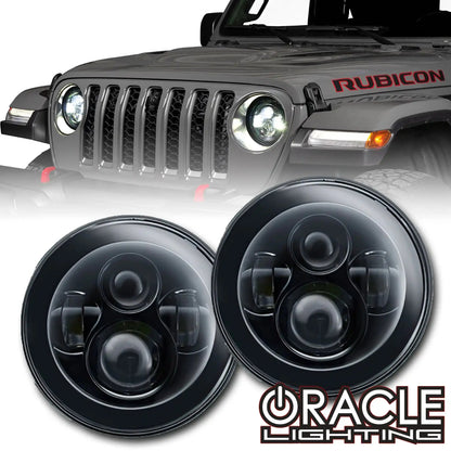 7" High Powered LED Headlights | DOT Certified Sealed Beam Replacement | Jeep Wrangler & Classic Cars by ORACLE Lighting