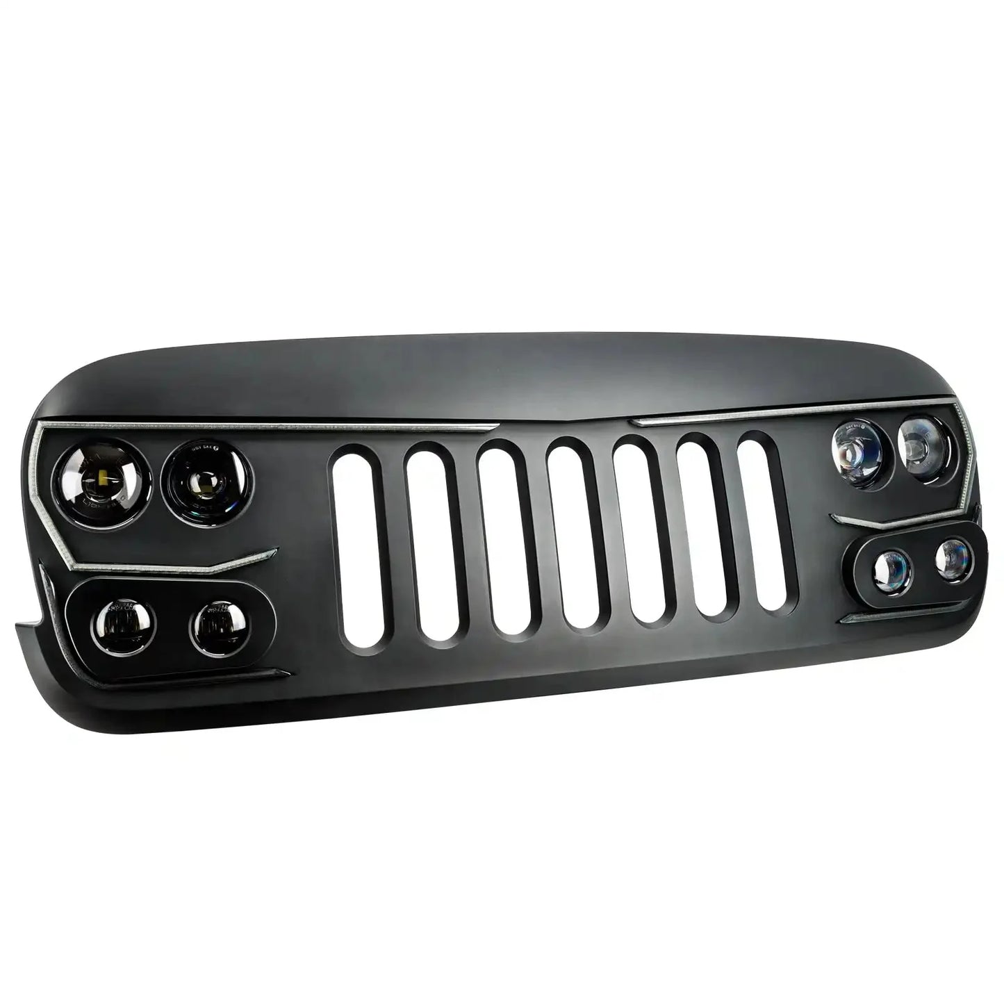2007-2017 Jeep Wrangler JK VECTOR Pro Series II Full LED Grill - Integrated Headlights & DRL by ORACLE Lighting