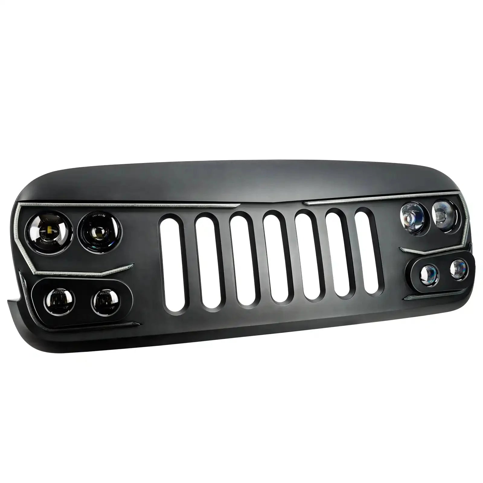 2007-2017 Jeep Wrangler JK VECTOR Pro Series II Full LED Grill - Integrated Headlights & DRL by ORACLE Lighting