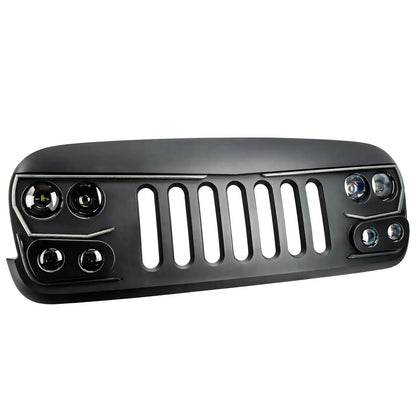 2007-2017 Jeep Wrangler JK VECTOR Pro Series II Full LED Grill - Integrated Headlights & DRL by ORACLE Lighting