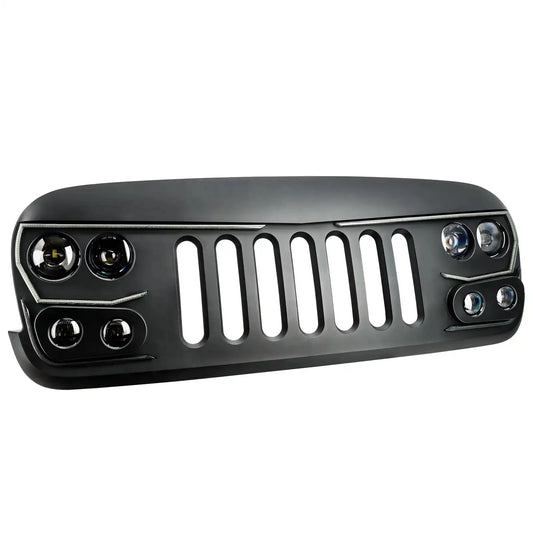 2007-2017 Jeep Wrangler JK VECTOR Pro Series II Full LED Grill - Integrated Headlights & DRL by ORACLE Lighting