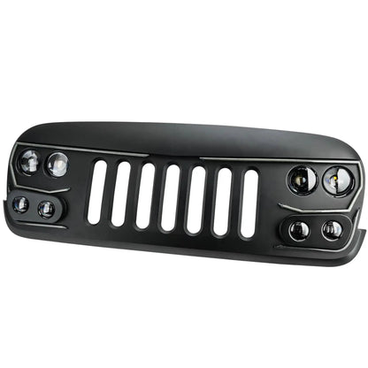 2007-2017 Jeep Wrangler JK VECTOR Pro Series II Full LED Grill - Integrated Headlights & DRL by ORACLE Lighting