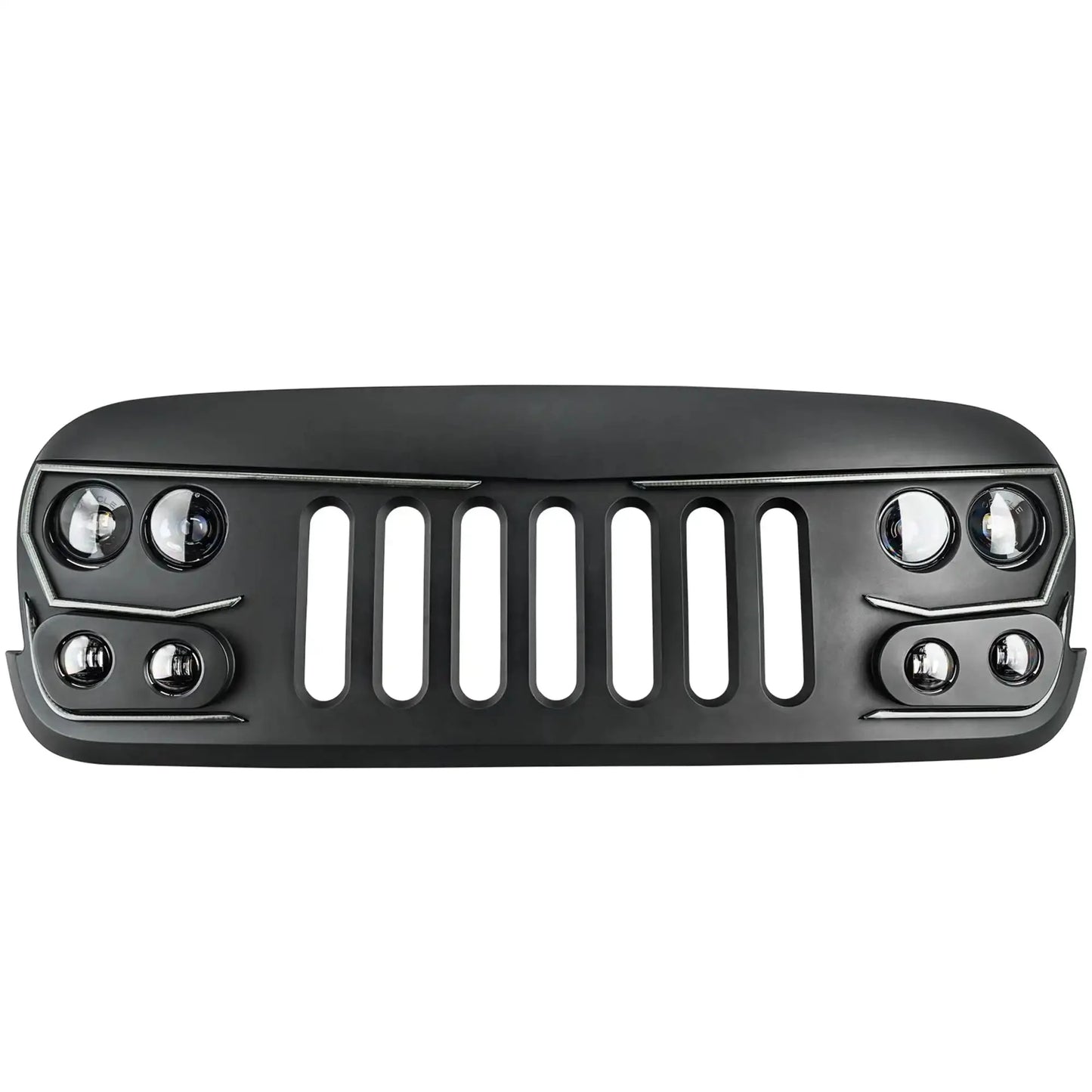 2007-2017 Jeep Wrangler JK VECTOR Pro Series II Full LED Grill - Integrated Headlights & DRL by ORACLE Lighting