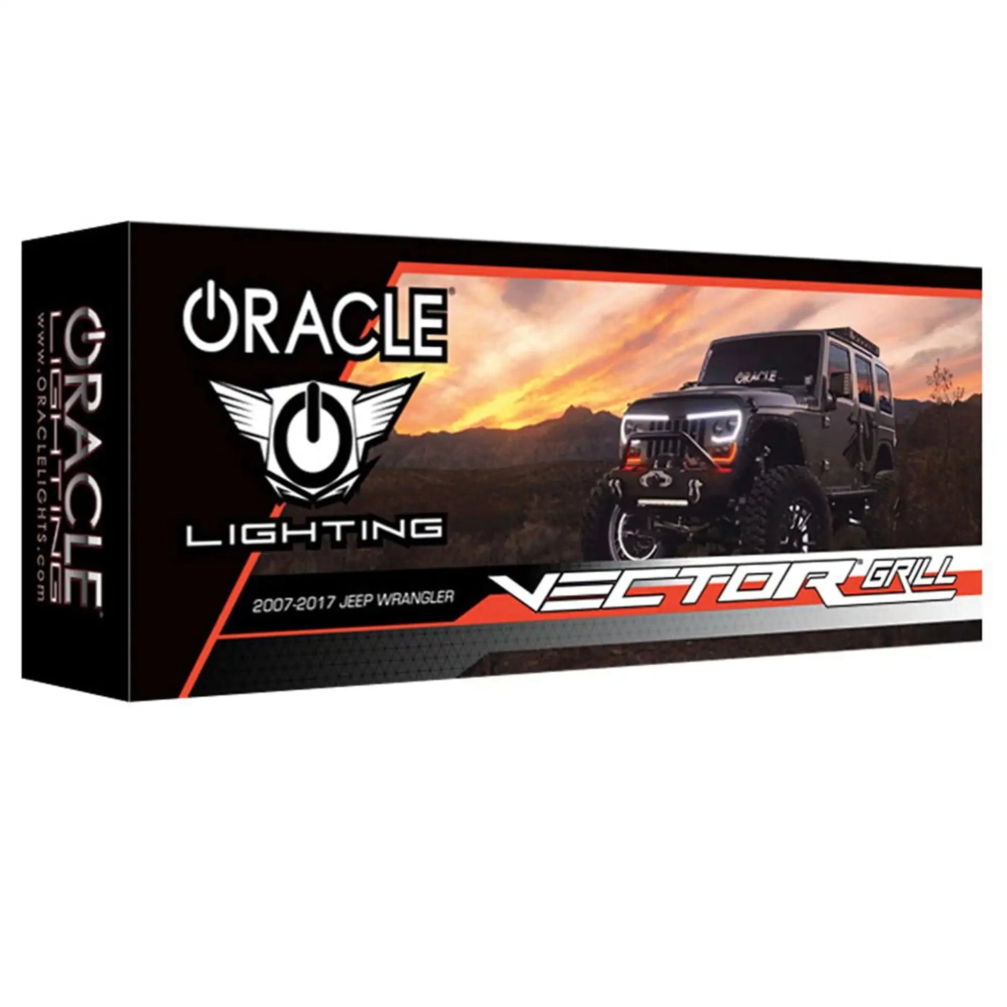 2007-2017 Jeep Wrangler JK VECTOR Pro Series II Full LED Grill - Integrated Headlights & DRL by ORACLE Lighting