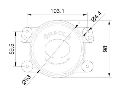 ORACLE 100mm 20W Driving Beam LED Emitter by ORACLE Lighting