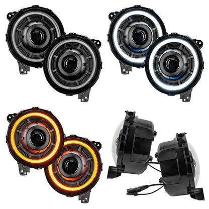 ORACLE Lighting Oculus™ Switchback Bi-LED Projector Headlights for Jeep Wrangler JL/ Gladiator JT by ORACLE Lighting