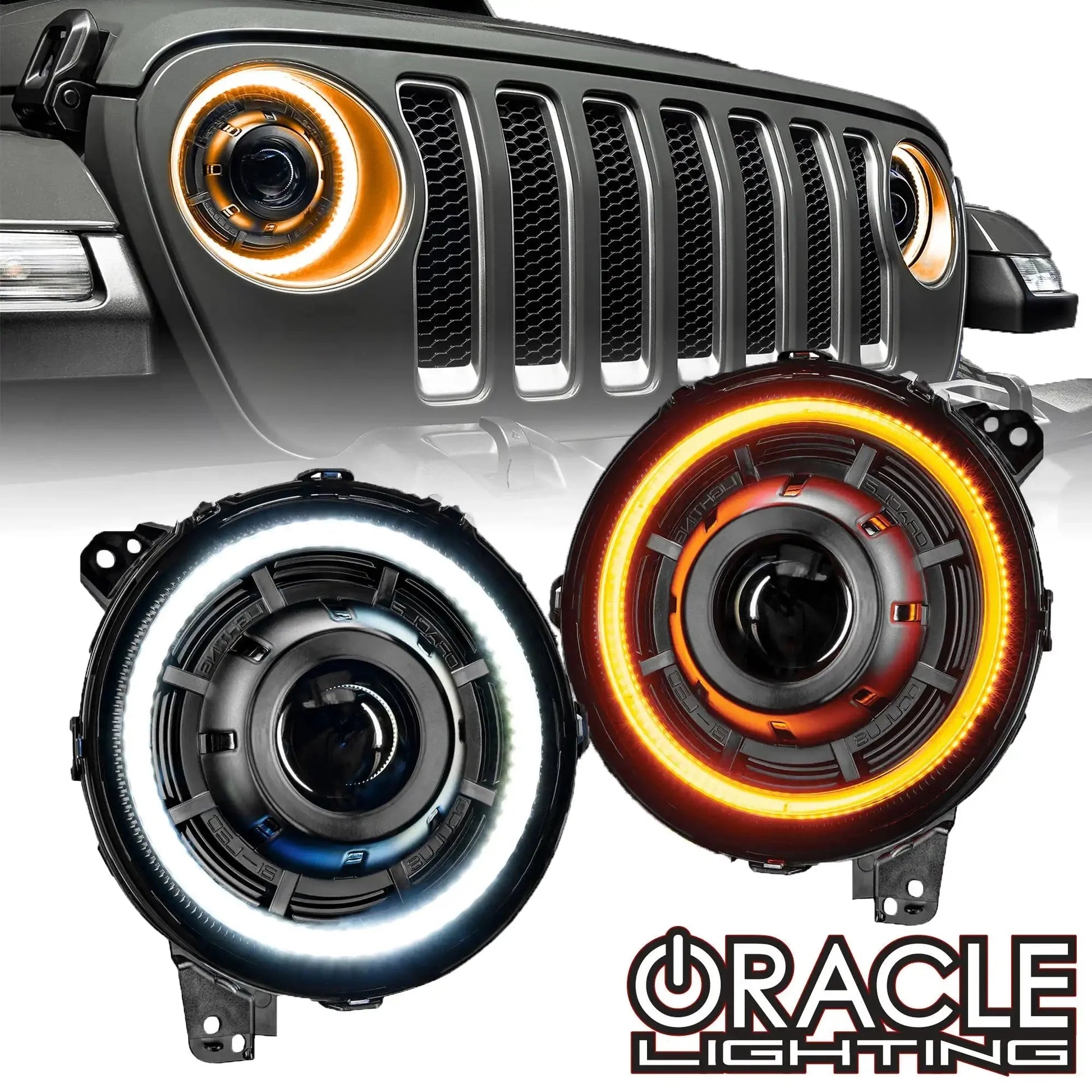 ORACLE Lighting Oculus™ Switchback Bi-LED Projector Headlights for Jeep Wrangler JL/ Gladiator JT by ORACLE Lighting
