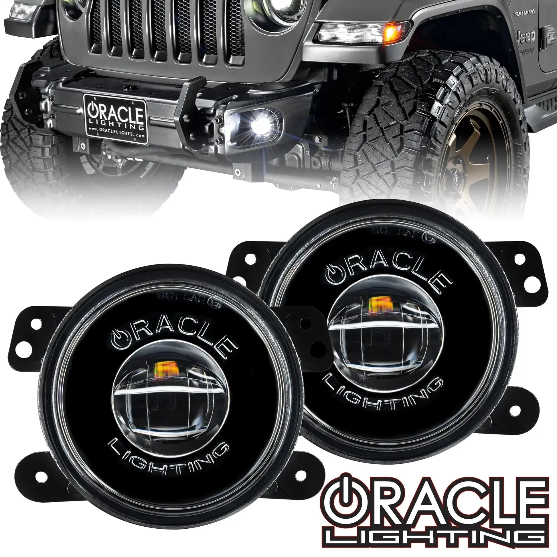 ORACLE Lighting 20W LED Fog Lights for Jeep Wrangler JK/JL & Gladiator JT | High Performance Plug-and-Play by ORACLE Lighting