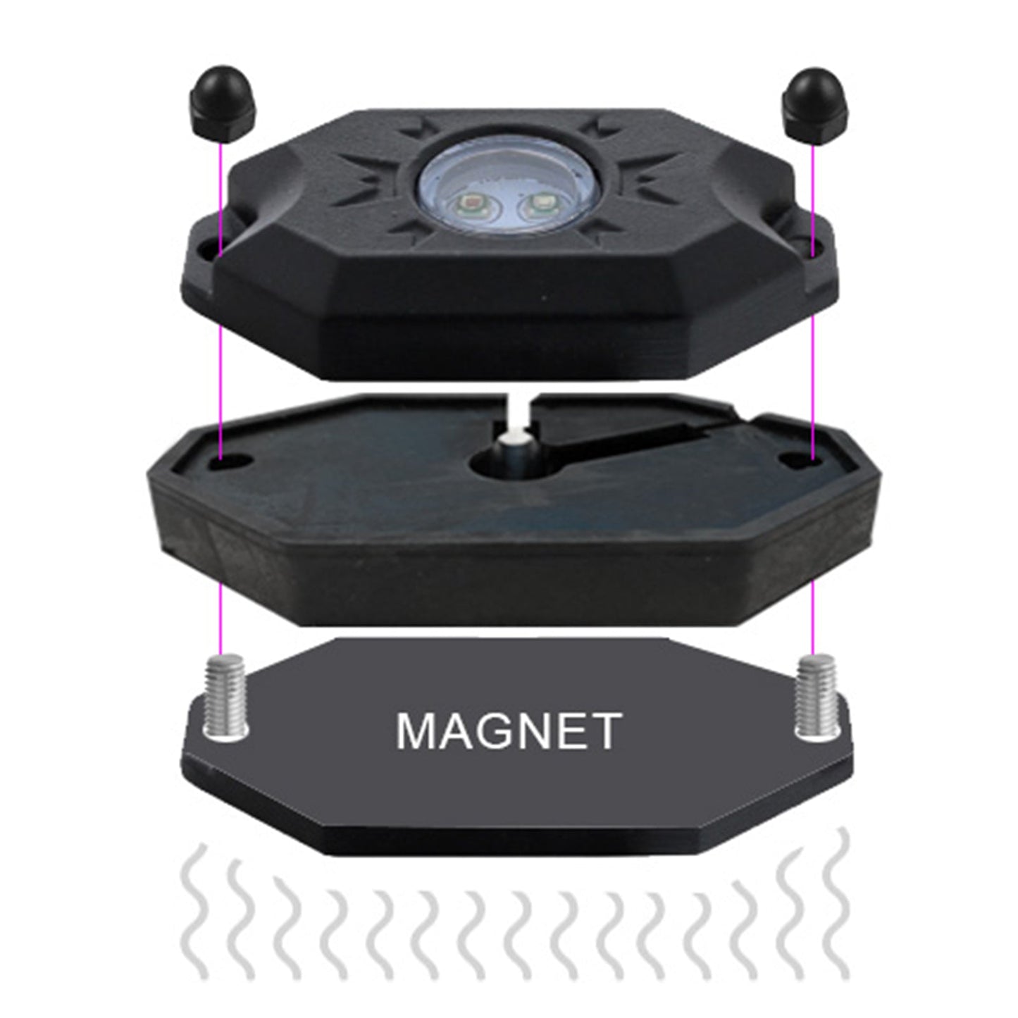 ORACLE Lighting Magnetic Rock Light Adapter - No-Drill Install (Single) by ORACLE Lighting