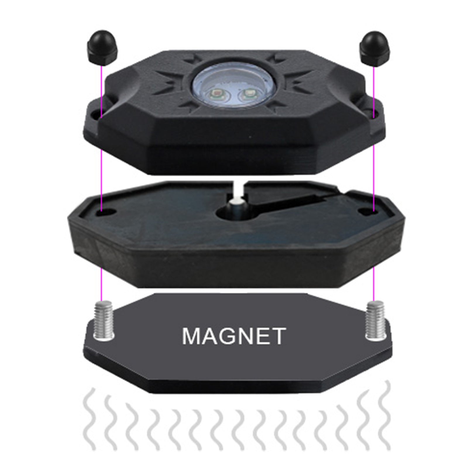 ORACLE Lighting Magnetic Rock Light Adapter - No-Drill Install (Single) by ORACLE Lighting