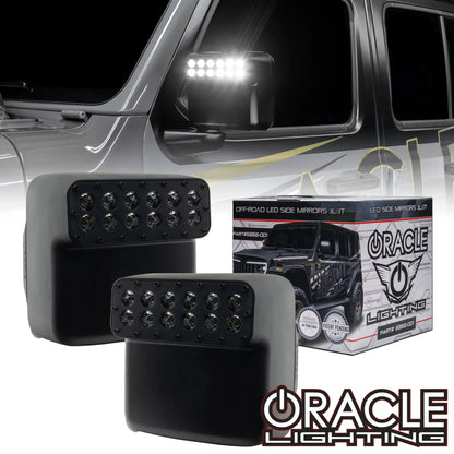 LED Off-Road Side Mirrors for Jeep Wrangler JL / Gladiator JT by ORACLE Lighting