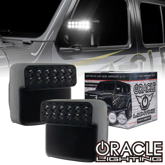 LED Off-Road Side Mirrors for Jeep Wrangler JL / Gladiator JT by ORACLE Lighting
