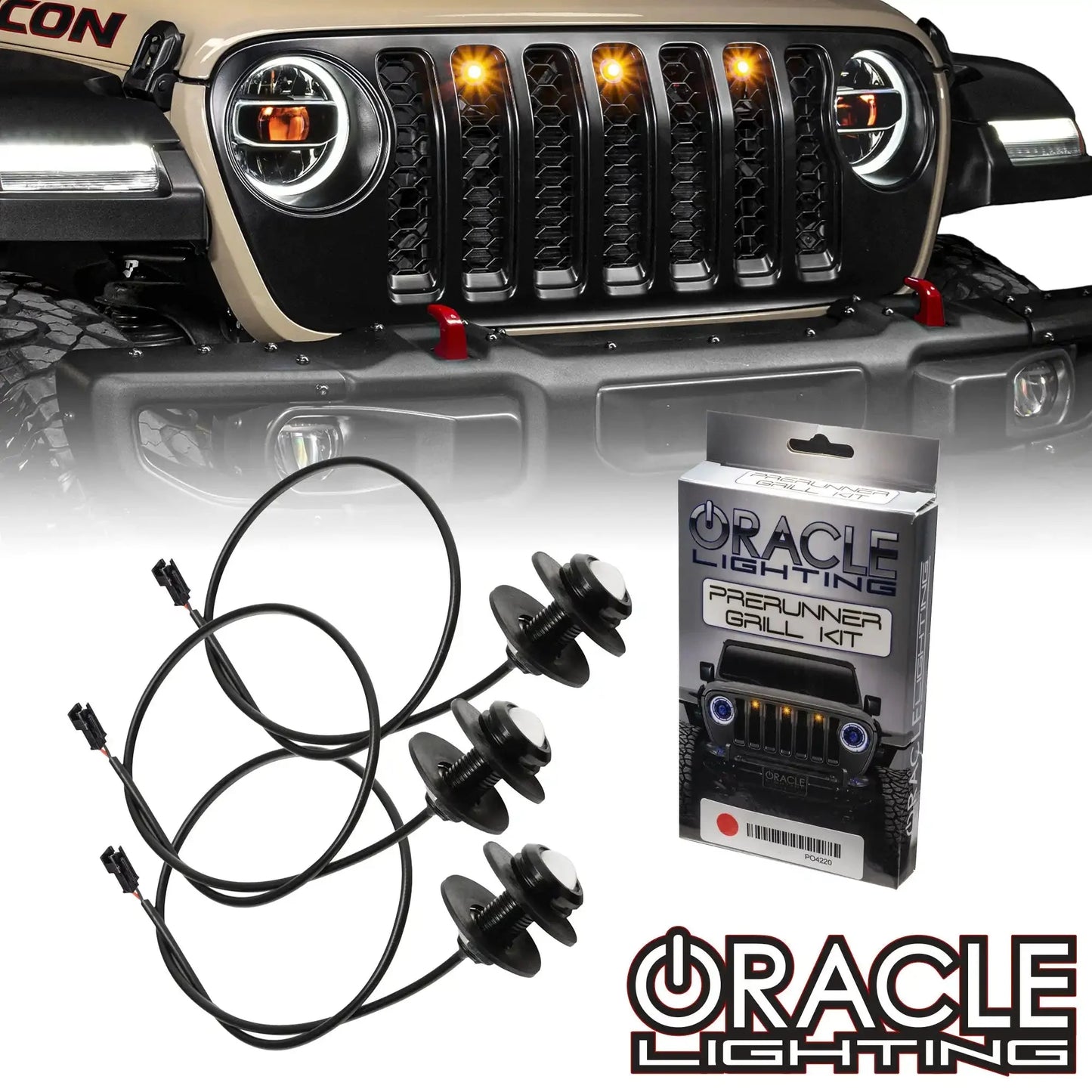 ORACLE Lighting Pre-Runner Style LED Grill Light Kit for Jeep Gladiator JT by ORACLE Lighting
