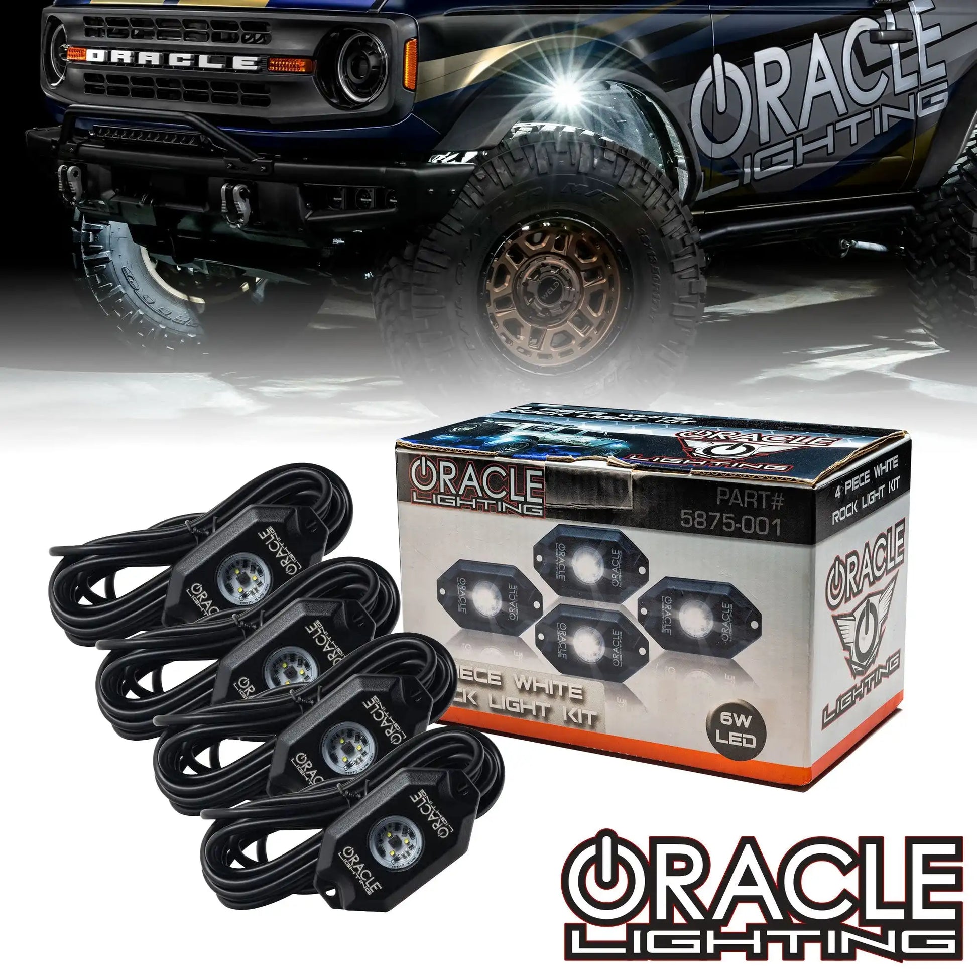 ORACLE Lighting White Underbody Wheel Well Rock Light Kit - 4 Piece by ORACLE Lighting