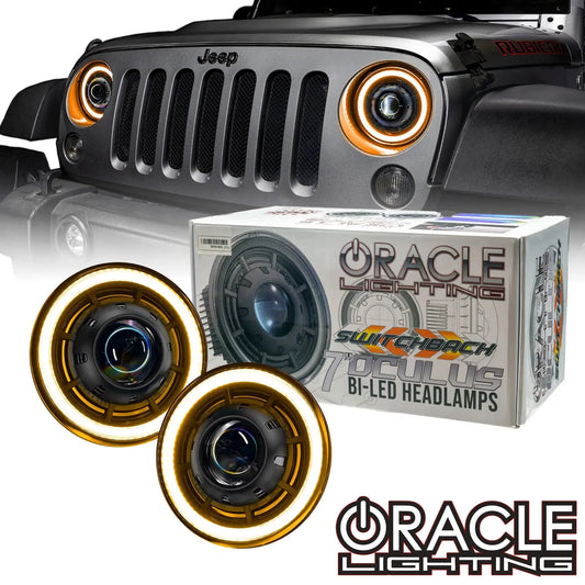 ORACLE Lighting Oculus™ 7" Switchback Bi-LED Projector Headlights for Jeep Wrangler JK by ORACLE Lighting