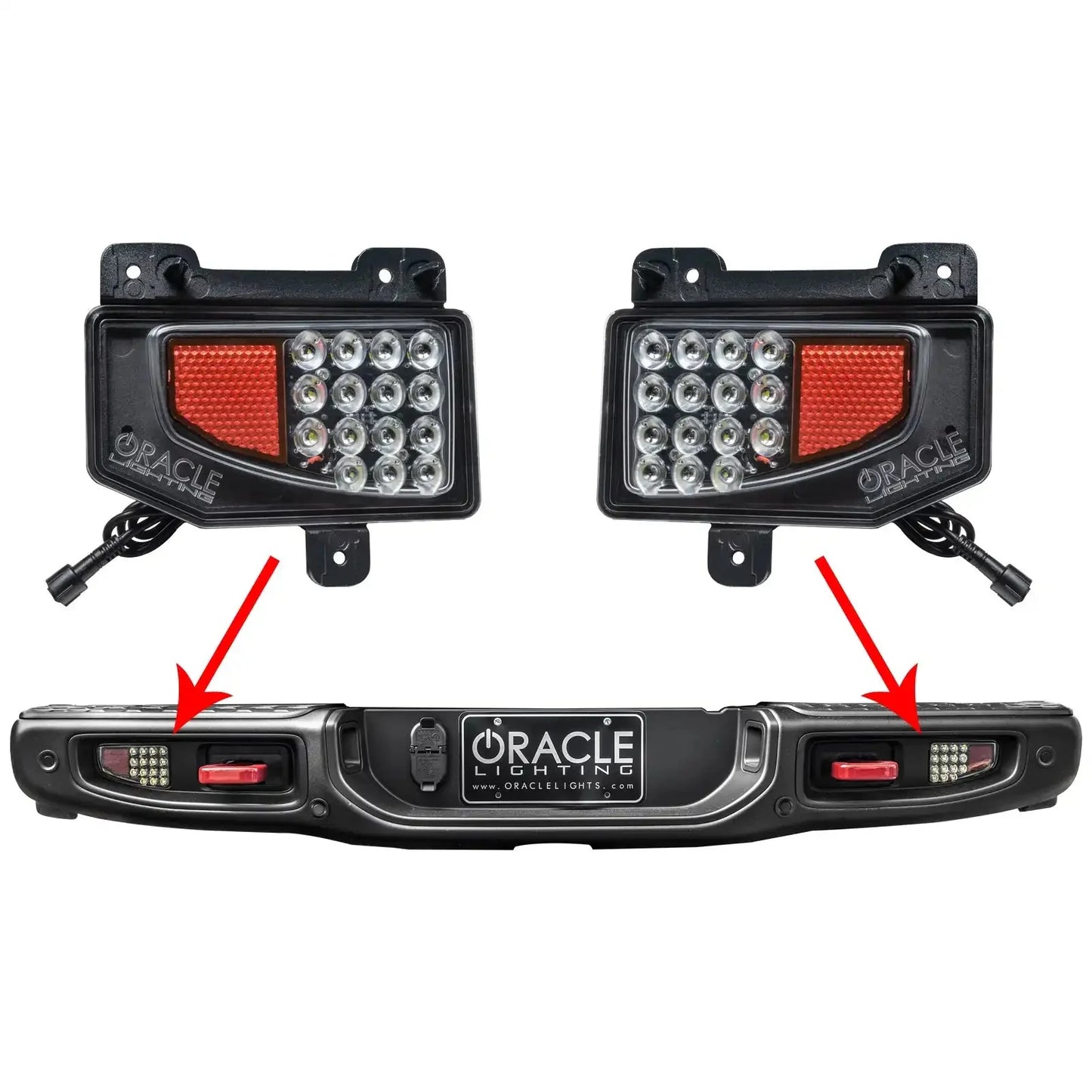 2020-2025 Jeep Gladiator JT Rear Bumper LED Reverse Lights | 1,500 Lumens by ORACLE Lighting