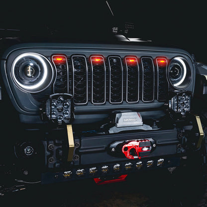 2024+ Jeep Wrangler JL/ Gladiator JT Pre-Runner Style LED Grill Light Kit by ORACLE Lighting