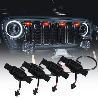 2024+ Jeep Wrangler JL/ Gladiator JT Pre-Runner Style LED Grill Light Kit by ORACLE Lighting