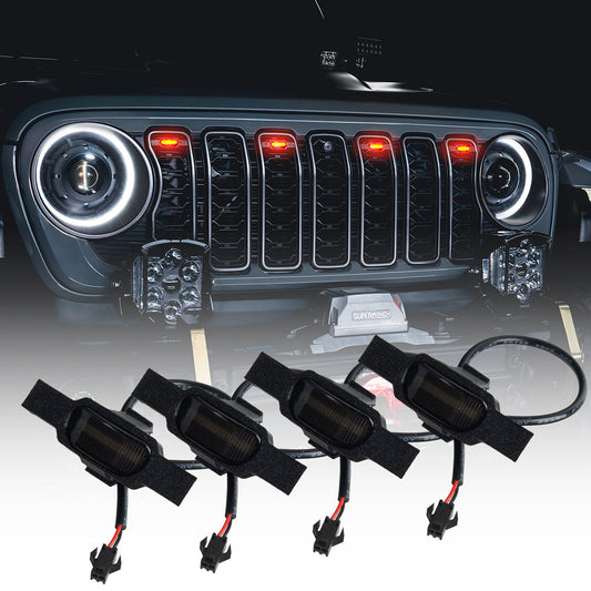 2024+ Jeep Wrangler JL/ Gladiator JT Pre-Runner Style LED Grill Light Kit by ORACLE Lighting