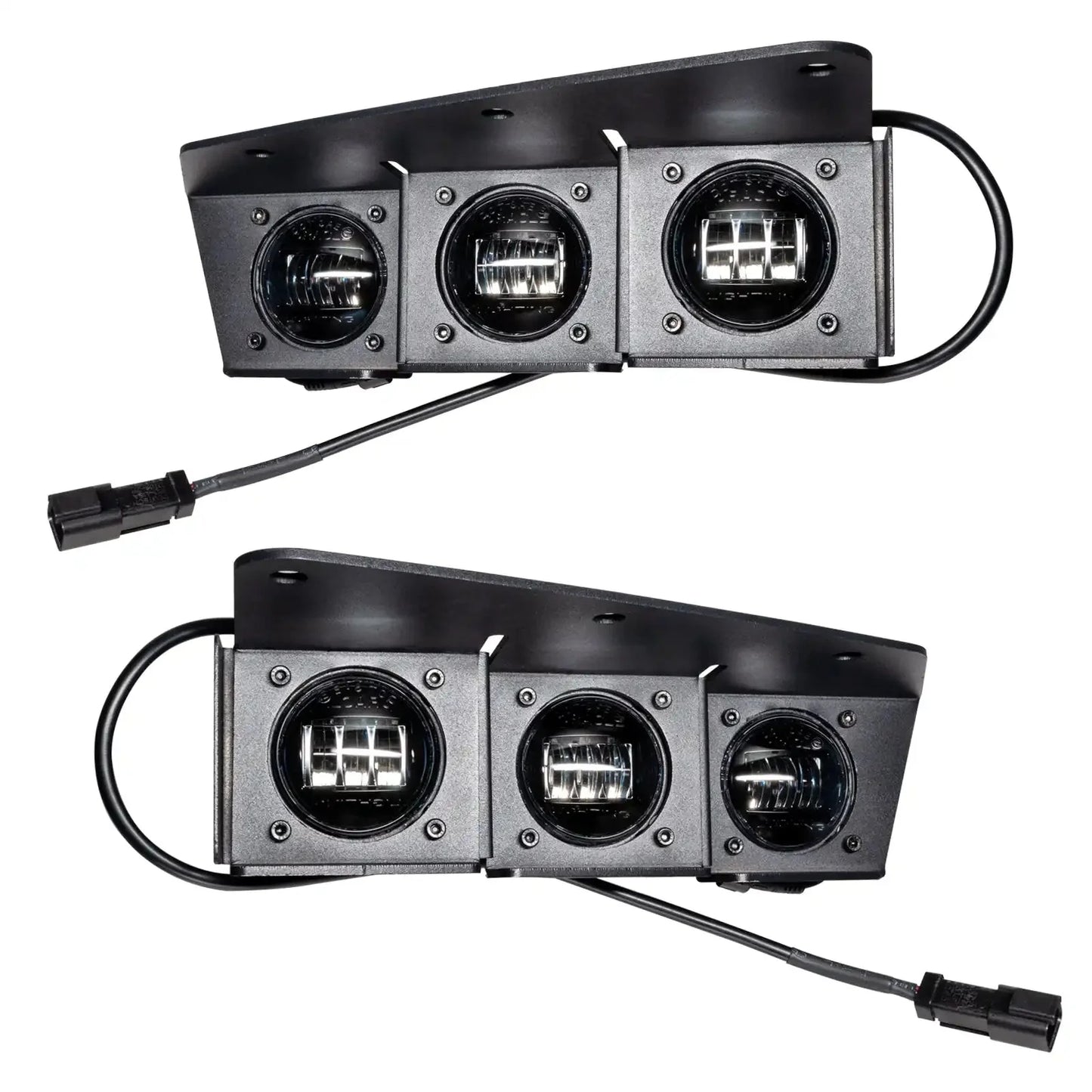 2021-2026 Ford Bronco Triple LED Fog Light Kit - Steel Modular Bumper | 90W by ORACLE Lighting