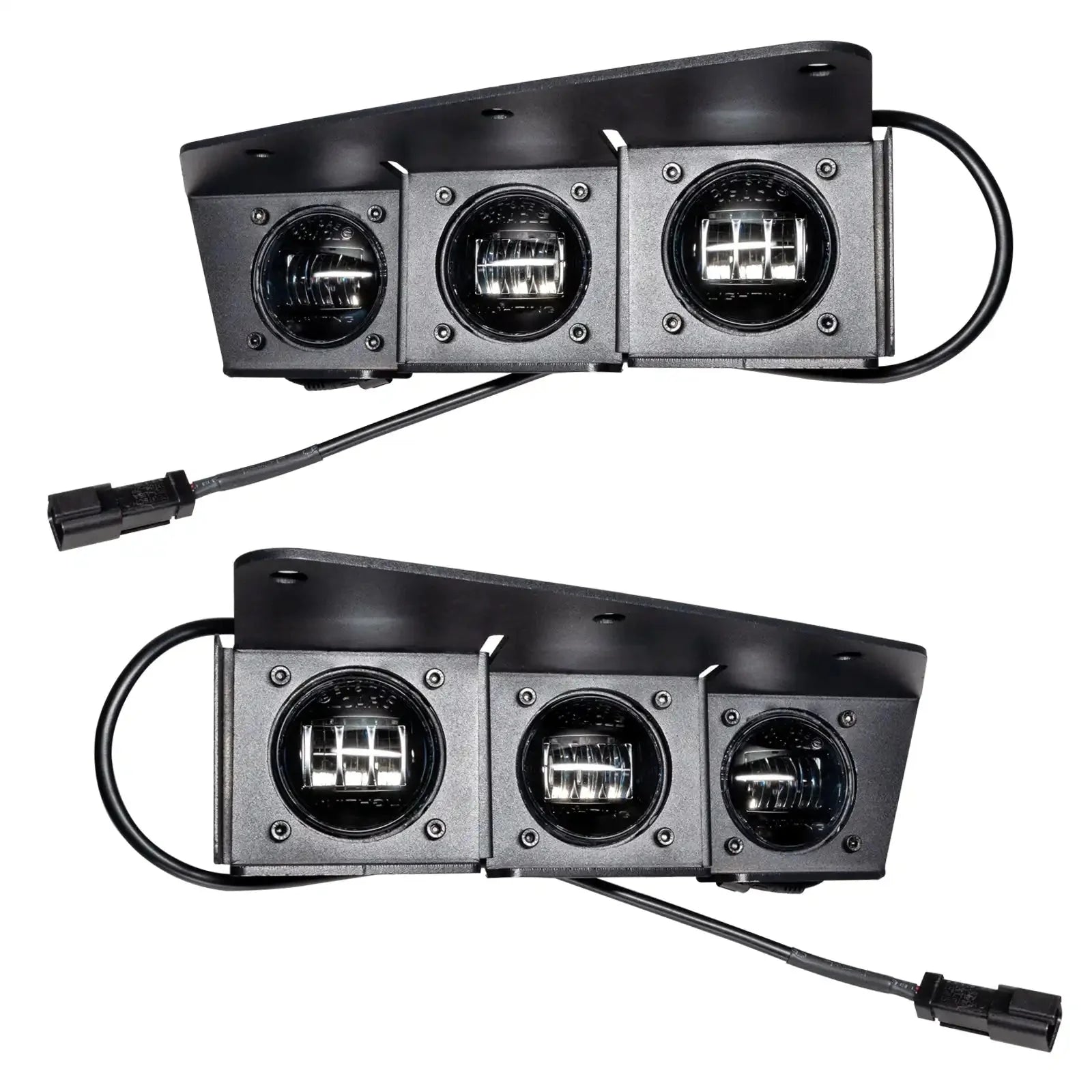 2021-2026 Ford Bronco Triple LED Fog Light Kit - Steel Modular Bumper | 90W by ORACLE Lighting