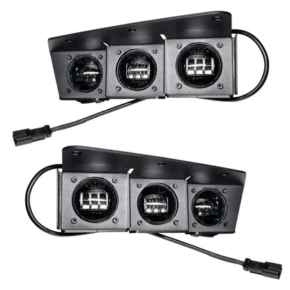 2021-2026 Ford Bronco Triple LED Fog Light Kit - Steel Modular Bumper | 90W by ORACLE Lighting