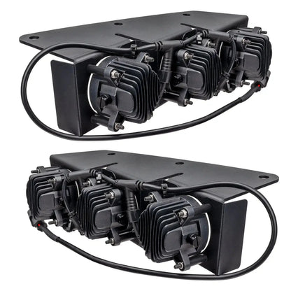 2021-2026 Ford Bronco Triple LED Fog Light Kit - Steel Modular Bumper | 90W by ORACLE Lighting