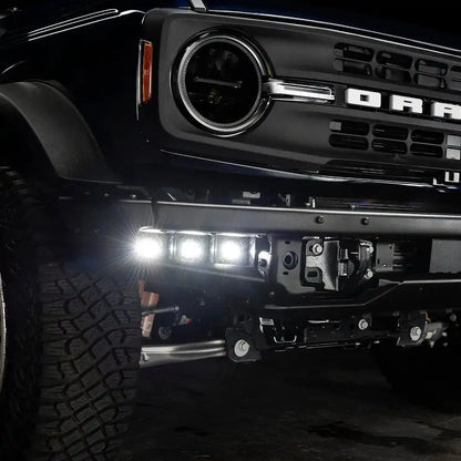 2021-2026 Ford Bronco Triple LED Fog Light Kit - Steel Modular Bumper | 90W by ORACLE Lighting