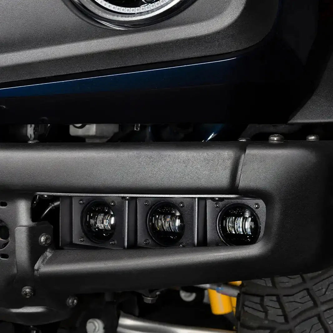 2021-2026 Ford Bronco Triple LED Fog Light Kit - Steel Modular Bumper | 90W by ORACLE Lighting