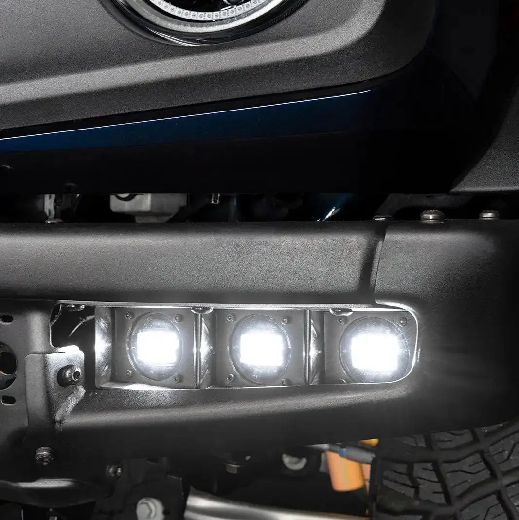2021-2026 Ford Bronco Triple LED Fog Light Kit - Steel Modular Bumper | 90W by ORACLE Lighting