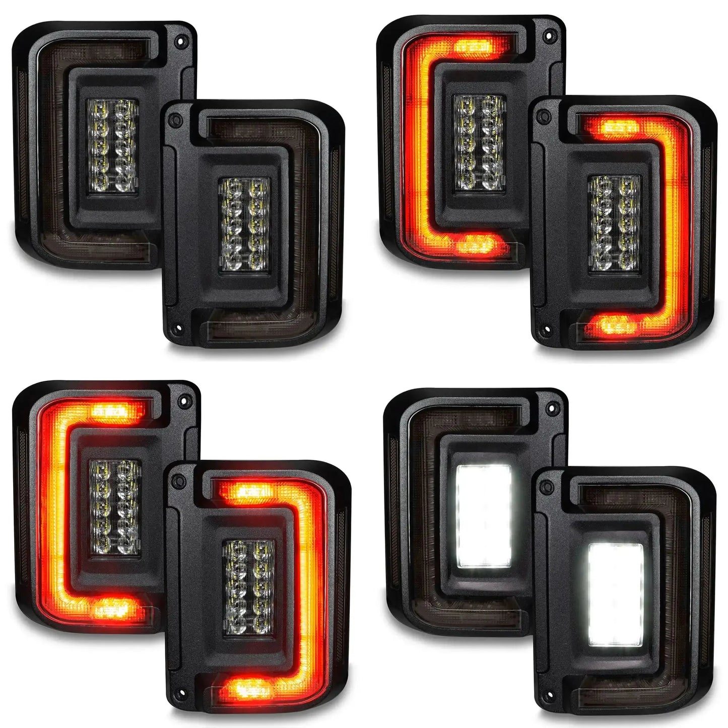 V2 | 2007-2017 Jeep Wrangler JK Flush Mount LED Tail Lights | Low-Profile Trail Protection by ORACLE Lighting