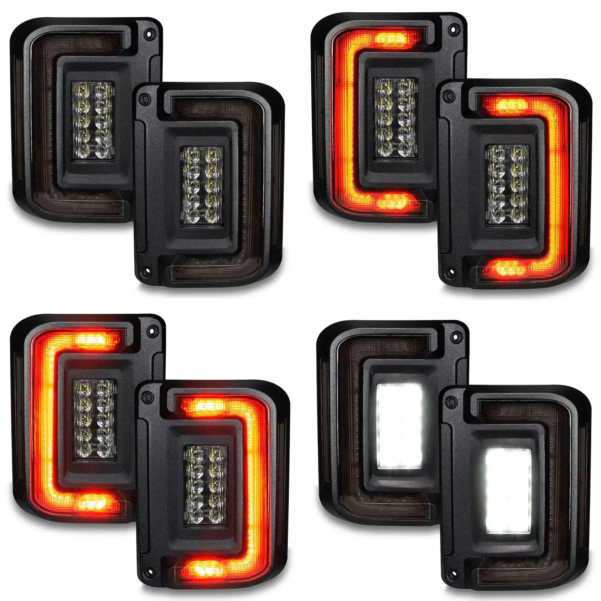 V2 | 2007-2017 Jeep Wrangler JK Flush Mount LED Tail Lights | Low-Profile Trail Protection by ORACLE Lighting