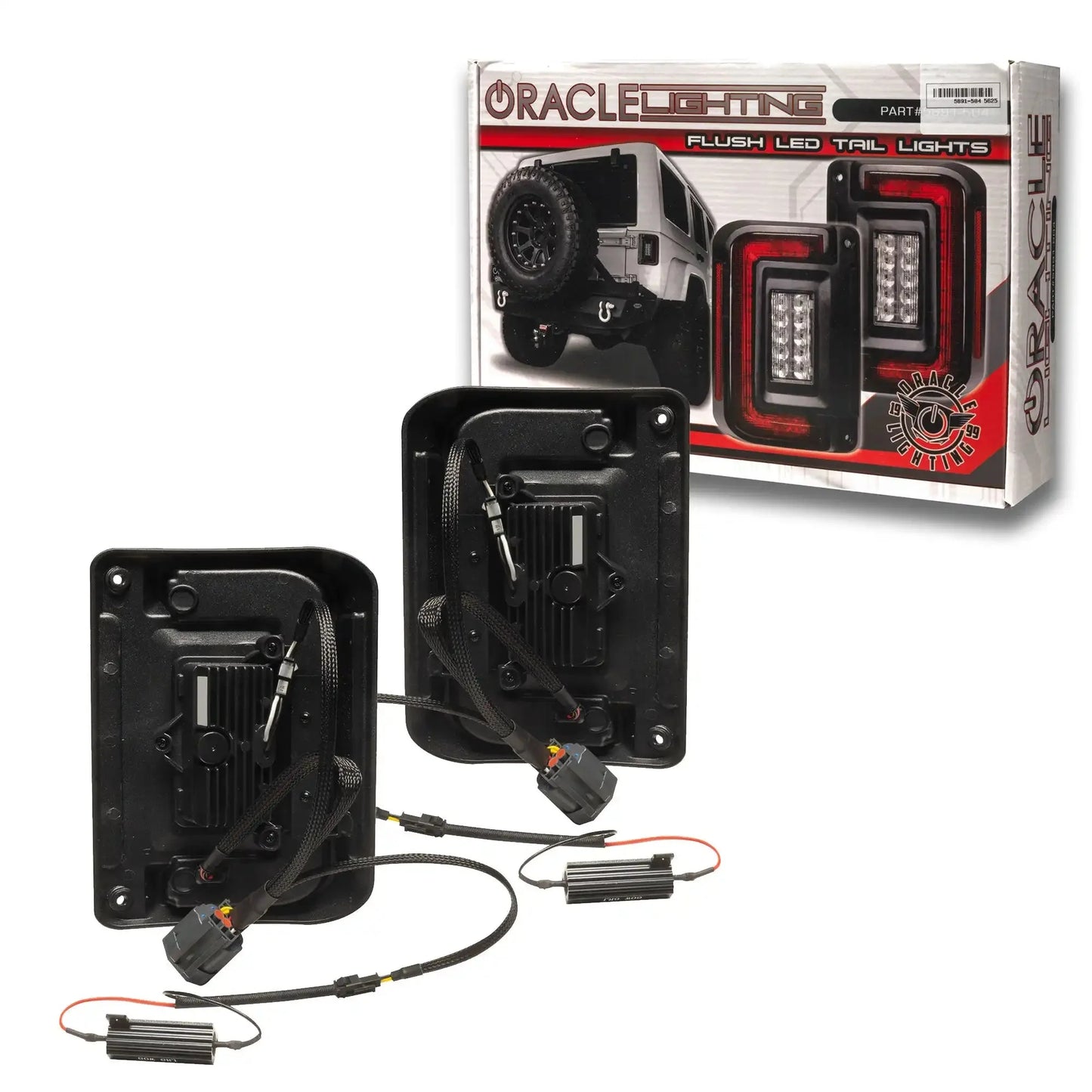 V2 | 2007-2017 Jeep Wrangler JK Flush Mount LED Tail Lights | Low-Profile Trail Protection by ORACLE Lighting