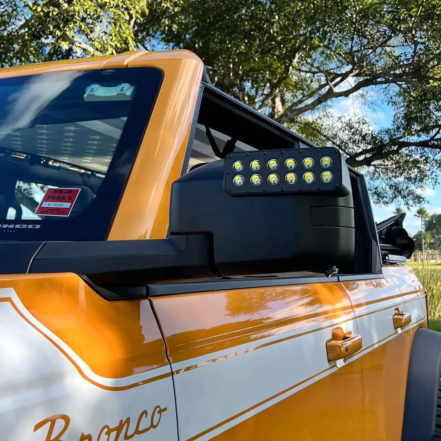 2021-2026 Ford Bronco LED Off-Road Side Mirrors - Peripheral Ditch Lights (2200+ Lumens) by ORACLE Lighting