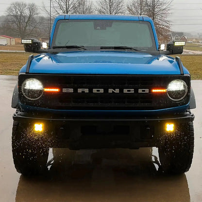 2021-2026 Ford Bronco LED Off-Road Side Mirrors - Peripheral Ditch Lights (2200+ Lumens) by ORACLE Lighting