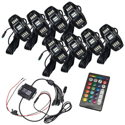 ColorSHIFT RGB+W Underbody Rock Light Kit - 230° Wide Angle Bluetooth Control by ORACLE Lighting