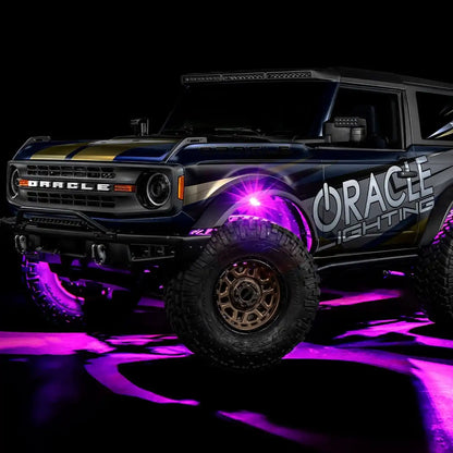 ColorSHIFT RGB+W Underbody Rock Light Kit - 230° Wide Angle Bluetooth Control by ORACLE Lighting