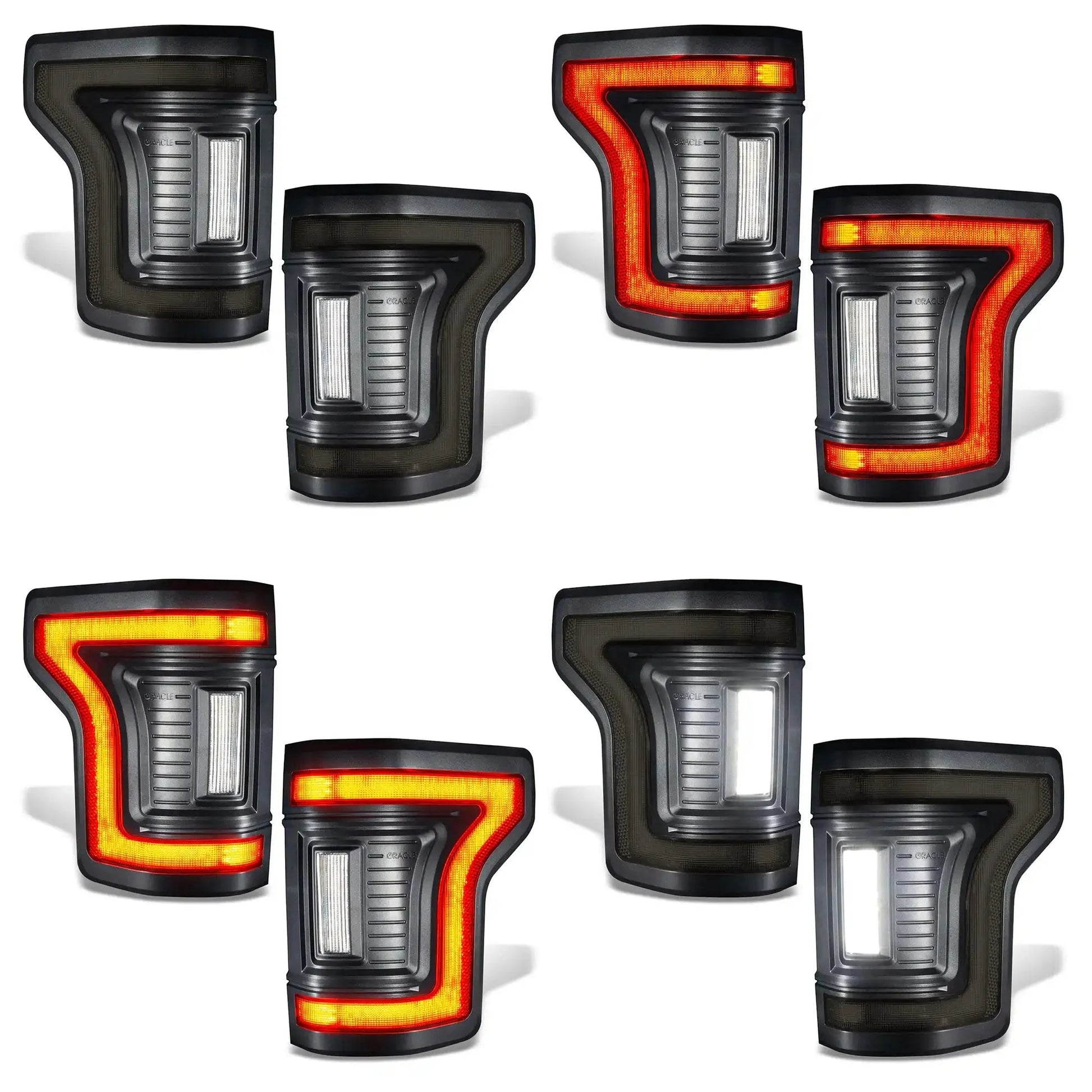 Flush Mount LED Tail Lights 2015-2020 Ford F-150 Sequential Turn Signals BLIS by ORACLE Lighting