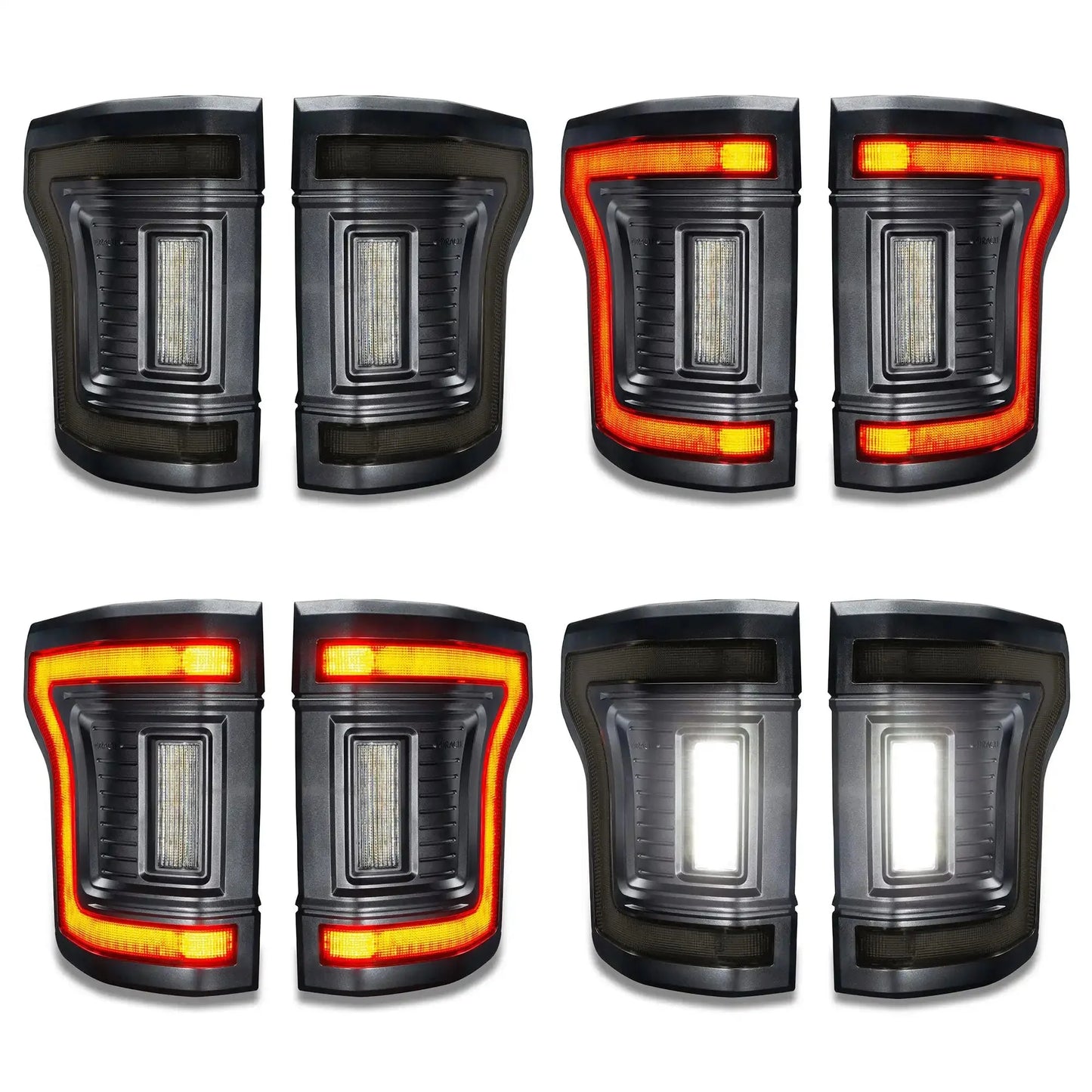 Flush Mount LED Tail Lights 2015-2020 Ford F-150 Sequential Turn Signals BLIS by ORACLE Lighting