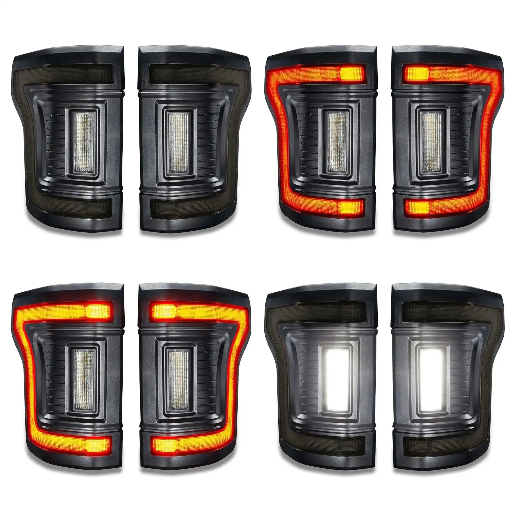 Flush Mount LED Tail Lights 2015-2020 Ford F-150 Sequential Turn Signals BLIS by ORACLE Lighting