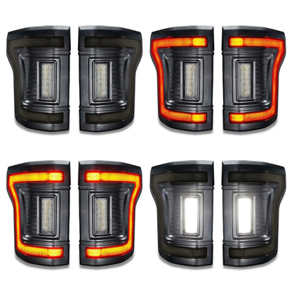 Flush Mount LED Tail Lights 2015-2020 Ford F-150 Sequential Turn Signals BLIS by ORACLE Lighting