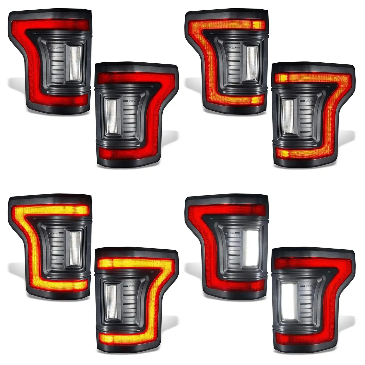 Flush Mount LED Tail Lights 2015-2020 Ford F-150 Sequential Turn Signals BLIS by ORACLE Lighting