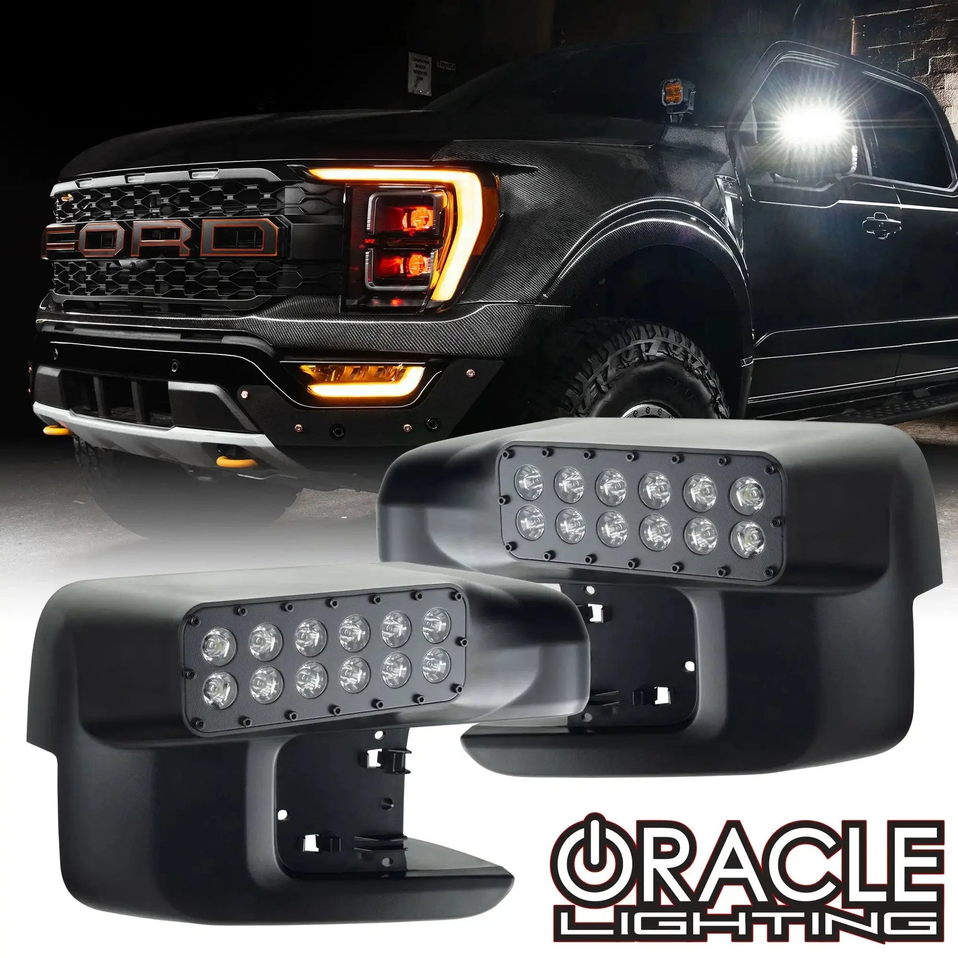 ORACLE Lighting 2021-2025 Ford F-150/Raptor LED Off-Road Side Mirror Ditch Lights by ORACLE Lighting