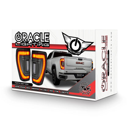 Flush Mount LED Tail Lights 2019-2026 GMC Sierra Sequential Turn Signals Halogen by ORACLE Lighting