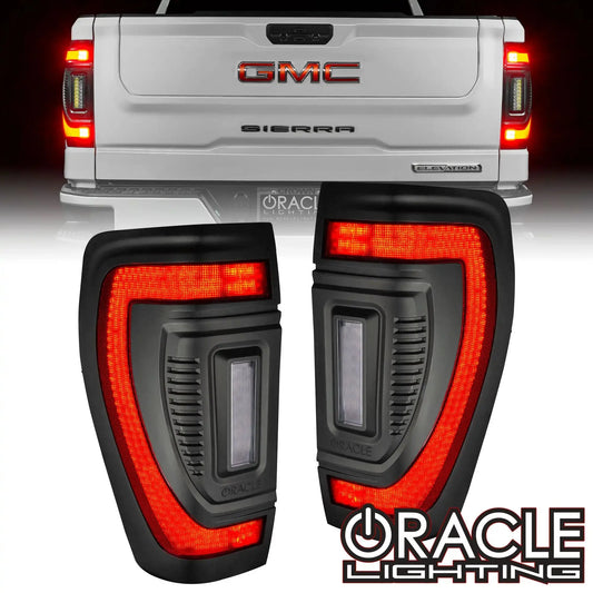 Flush Mount LED Tail Lights 2019-2026 GMC Sierra Sequential Turn Signals Halogen by ORACLE Lighting