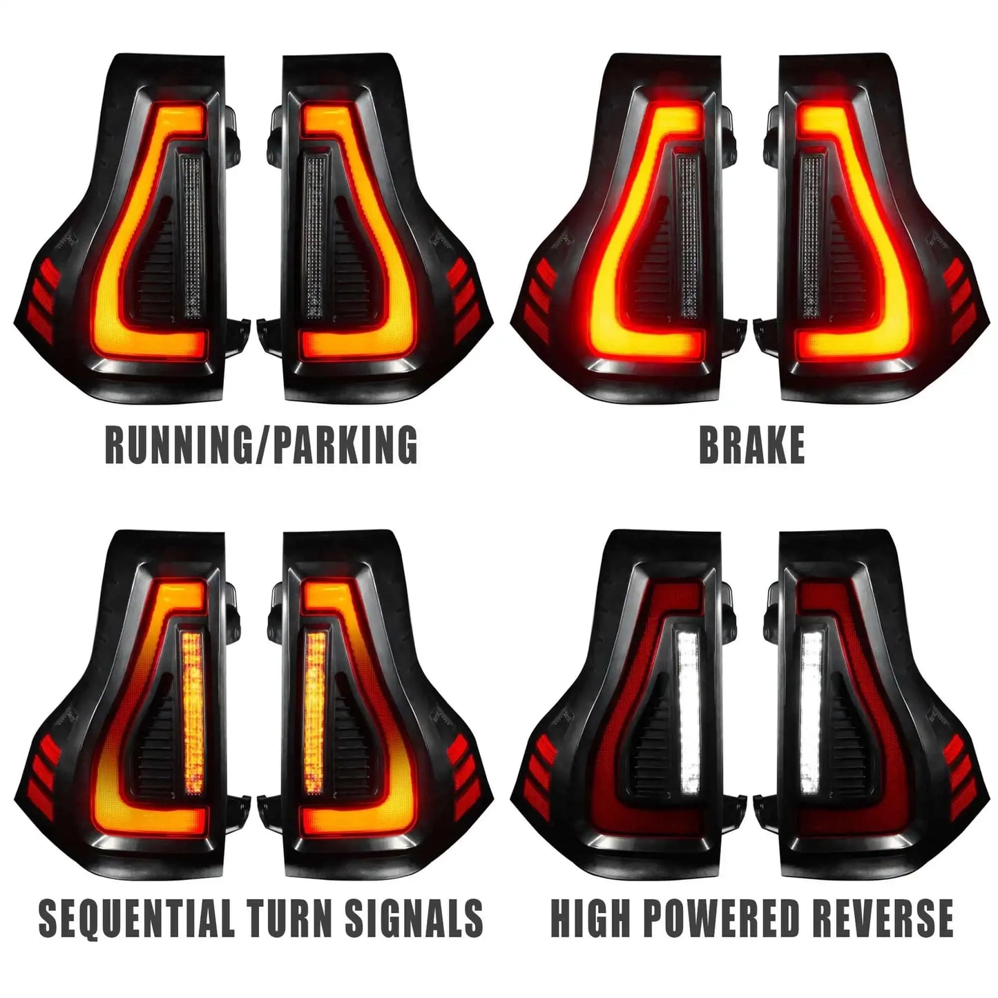 Flush Mount LED Tail Lights 2010-2023 Lexus GX460 Toyota Prado Sequential Lensless by ORACLE Lighting
